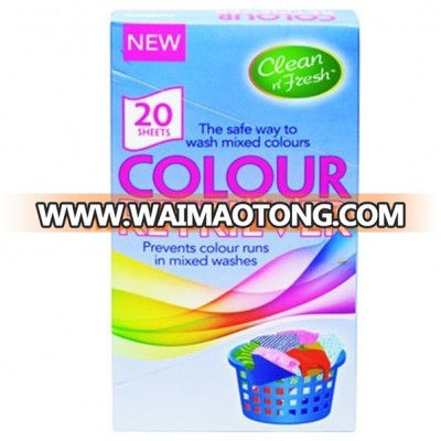 Factory of 20ct Color run Capture/ Color run Catcher,save color run in mixed washing